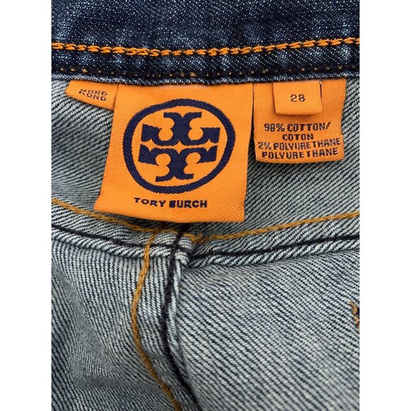 Tory Burch Womens Bootcut Jeans Size 28 Blue Classic GUC 7537 Stretch Mid Rise - Picture 4 of 11